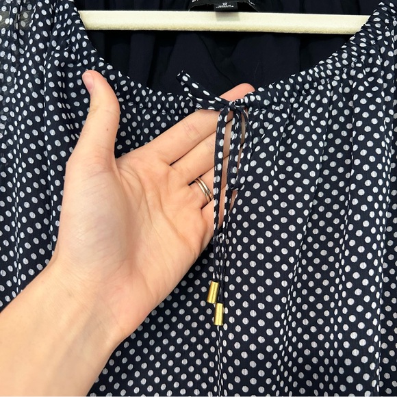 Jones New York Dresses Blue and White Polka Dot Dress Size 10 - Picture 7 of 9